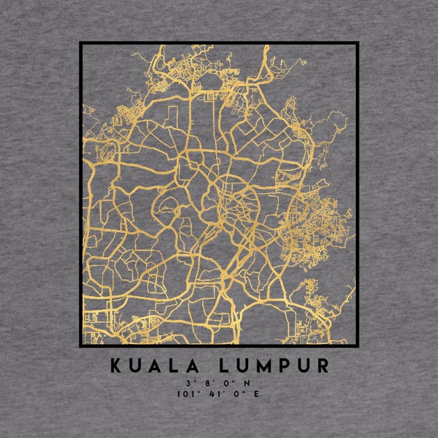 KUALA LUMPUR CITY STREET MAP ART by deificusArt